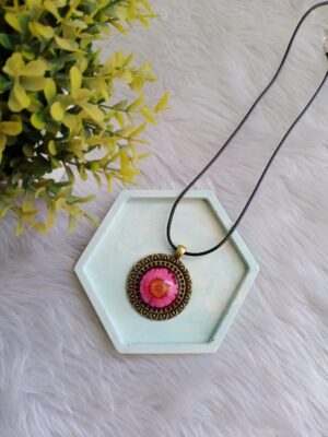 Resin Floral Pendant