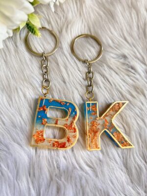 Resin initial keychains | Resin keychains