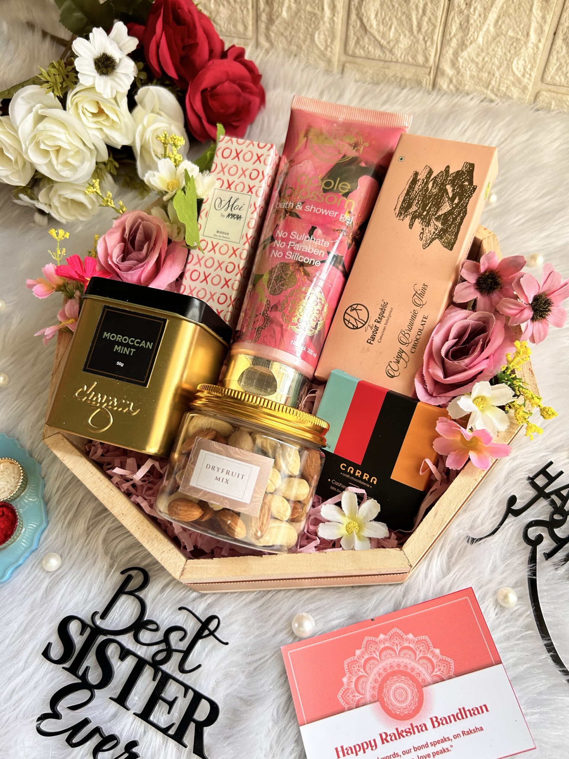 Blushy Rakhi Treats| Rakhi hamper for sister