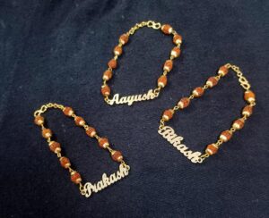 Name Rudraksh Rakhi | Customized name rakhi