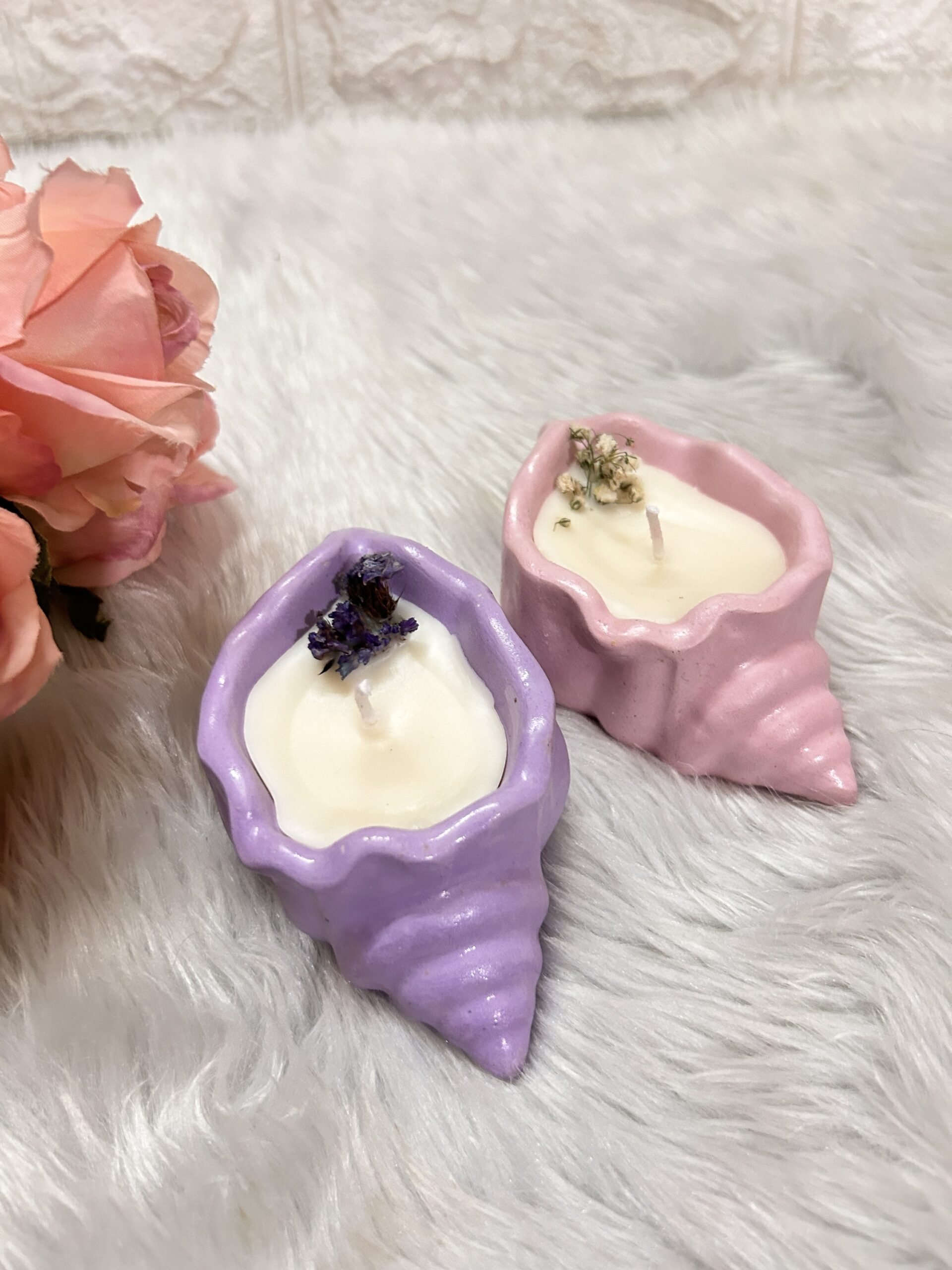 Sea shell candles | Concrete candles