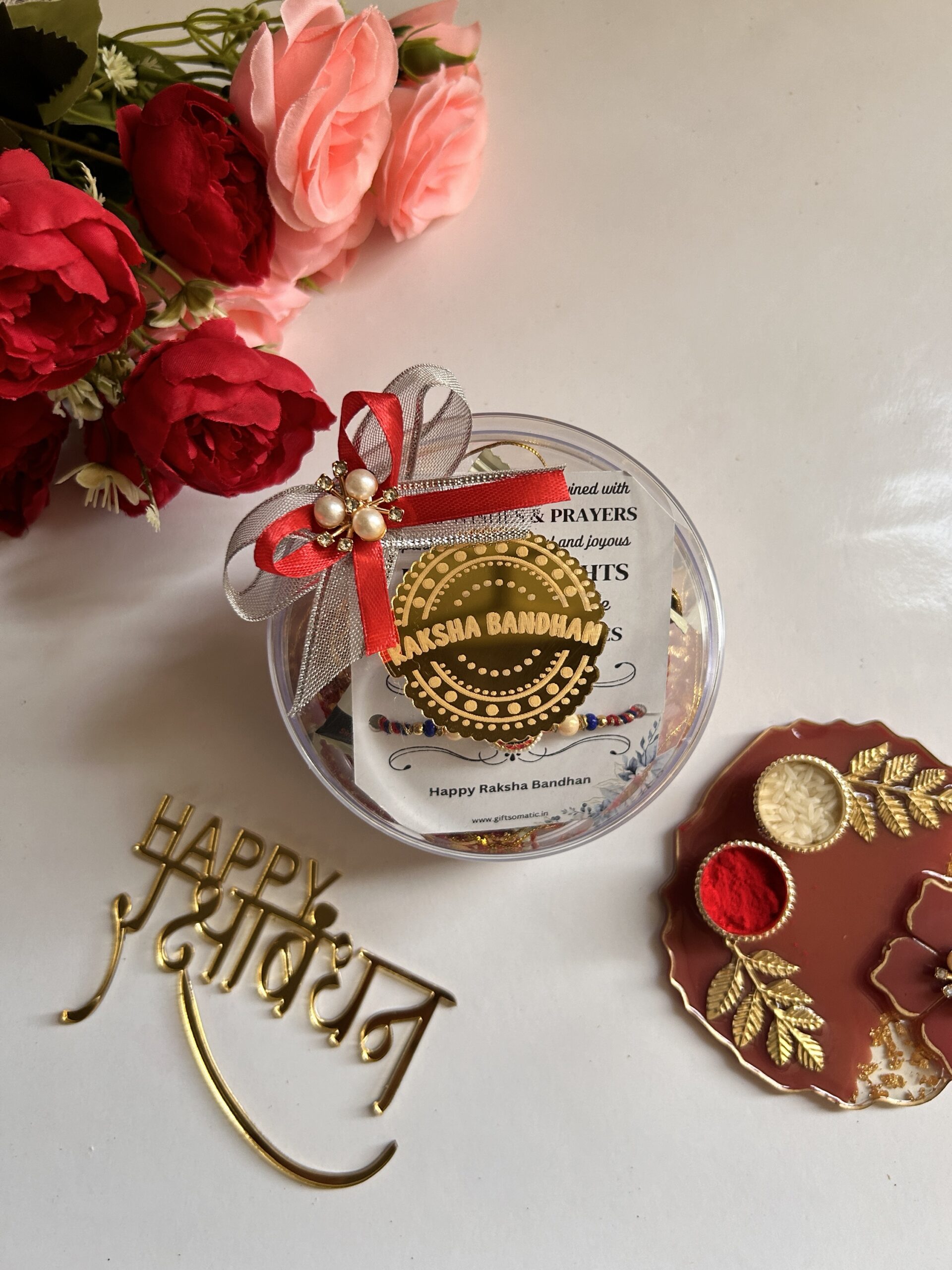 Glass glow mini hamper for rakhi ♥️