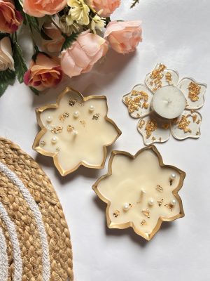 Lotus Urli candle set of 2 (scented)