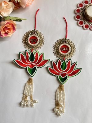 designer lotus shubh labh hanging