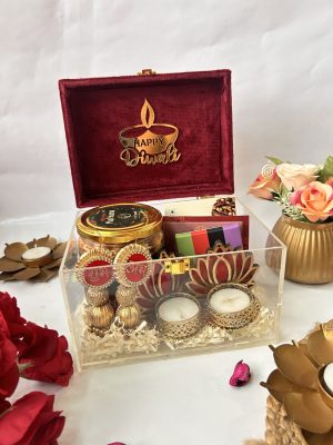 Crimson velvet delights diwali hamper