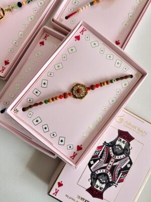 Rudraksh meenakari king collection rakhi