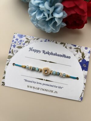 White stone rakhi design 🩵