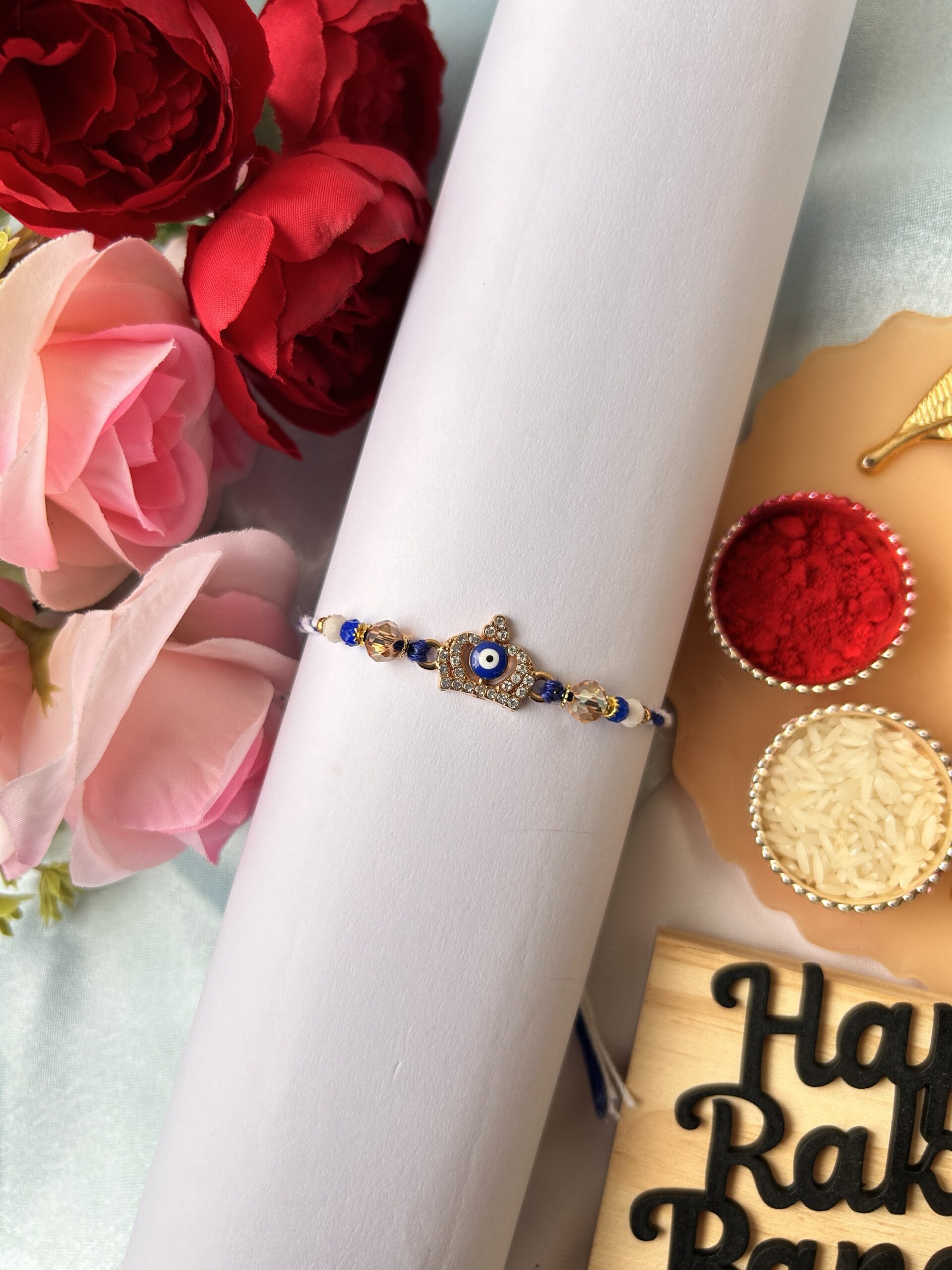 Crown Evil eye rakhi design - Image 3