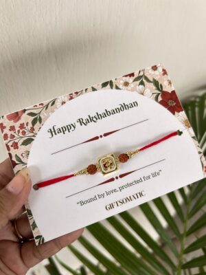 Om traditional rudraksh rakhi