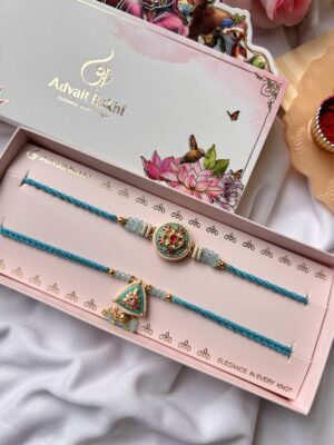Premium Traditional couple rakhi set