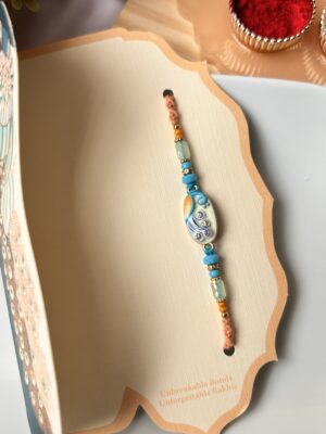 Peacock motif bhai rakhi