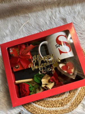 The red love valentine hamper for him