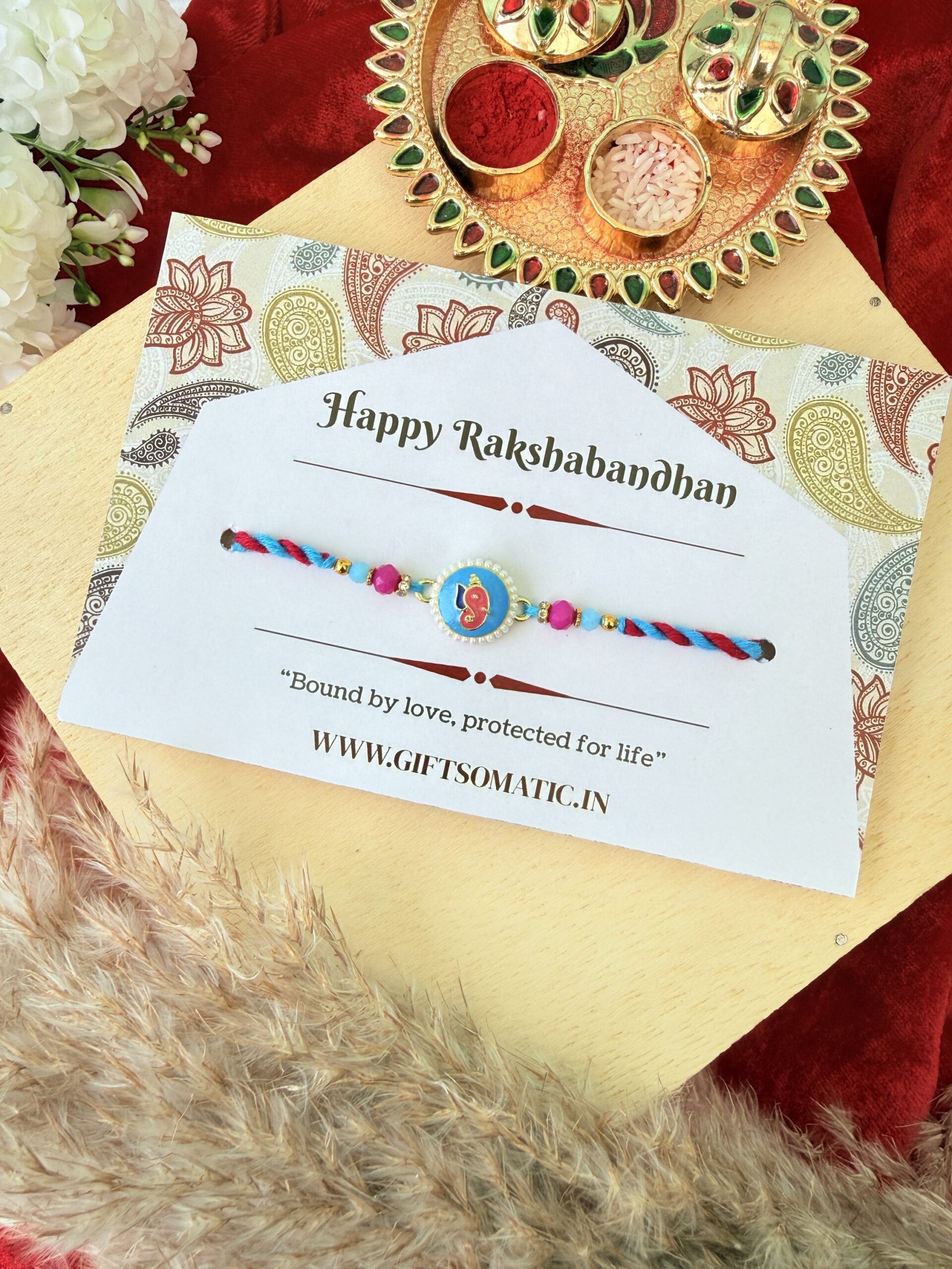 Ganesh blue bhai Rakhi |Traditional bhai Rakhi ✨